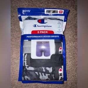 Champion Boys Performance Boxer Briefs - Black, Grey, Blue 5 Pack